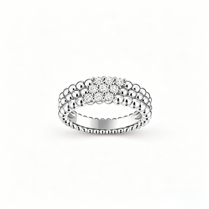 [Solara jewelry] スリーロウダイヤモンドリング
