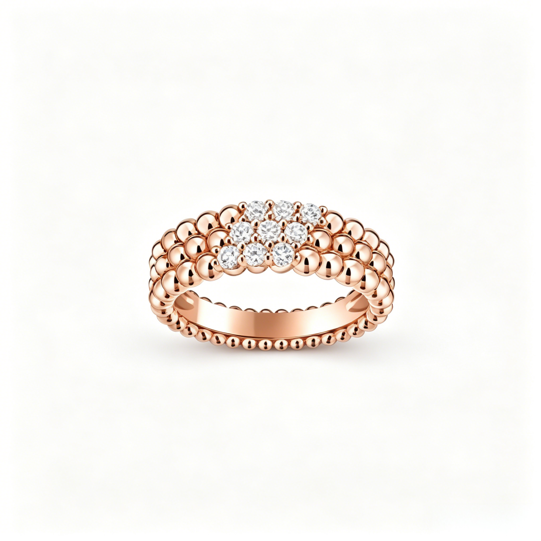 [Solara jewelry] スリーロウダイヤモンドリング