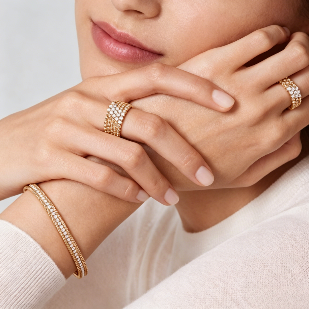 [Solara jewelry] スリーロウダイヤモンドリング