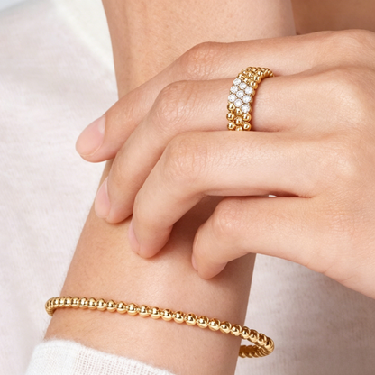 [Solara jewelry] スリーロウダイヤモンドリング
