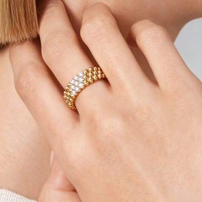 [Solara jewelry] スリーロウダイヤモンドリング