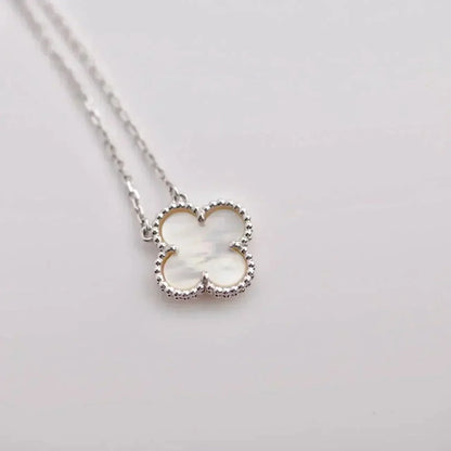 [Solara Jewelry ]クローバー 15MM ホワイトマザーオブパール シルバー