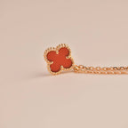 [Solara Jewelry ]CLOVER MINI 9.5MM ホワイトカーネリアン ネックレス