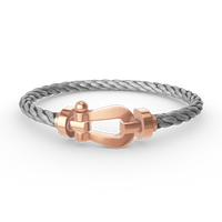 [Solara Jewelry ]FORCE LARGE HORSESHOE NO DIAMOND BRACELET ROSE GOLD