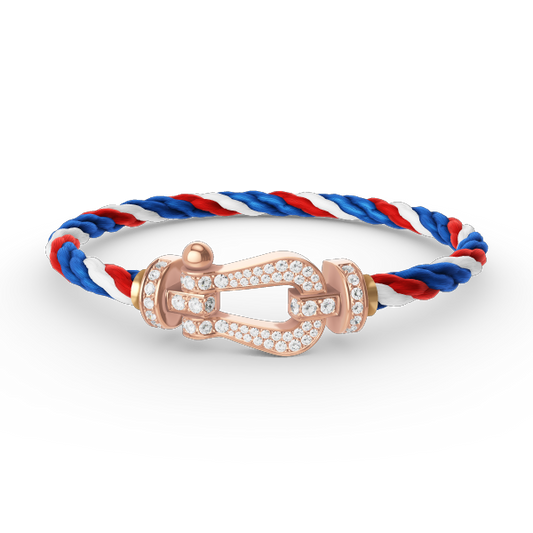 [Solara Jewelry ]フォース ラージ ホースシュー フルダイヤモンド ブレスレット ローズゴールド