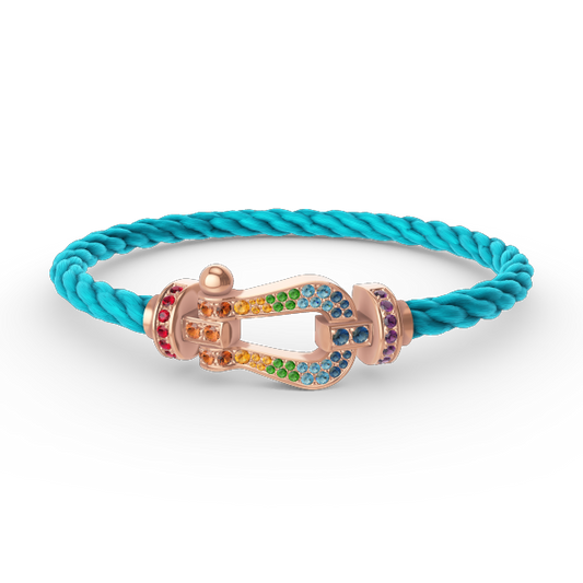 [Solara Jewelry ]FORCE ラージホースシュー カラーダイヤモンド ブレスレット ローズゴールド