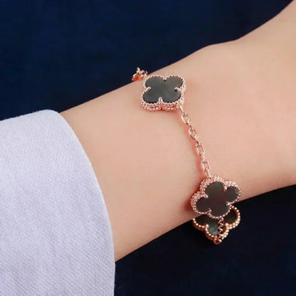 [Solara Schmuck] KLEEB LUNARBLUME GRAUES PERLMUTT ARMBAND