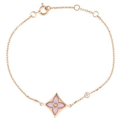 [Solara Jewelry ]STAR 1 DIAMOND PINK GOLD BRACELET