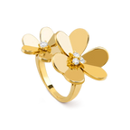 [Solara Schmuck ]GOLD-DIAMANTENRING KLEEBÜTTENKOSMOS