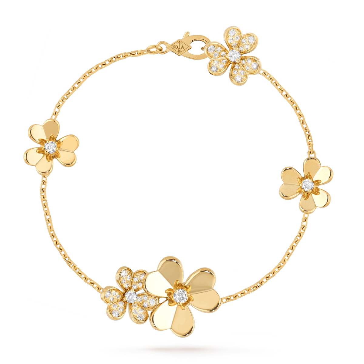 [Solara Jewelry ]フリヴォル ゴールド 5フラワー ブレスレット