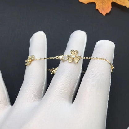 [Solara Jewelry ]フリヴォル ゴールド 5フラワー ブレスレット