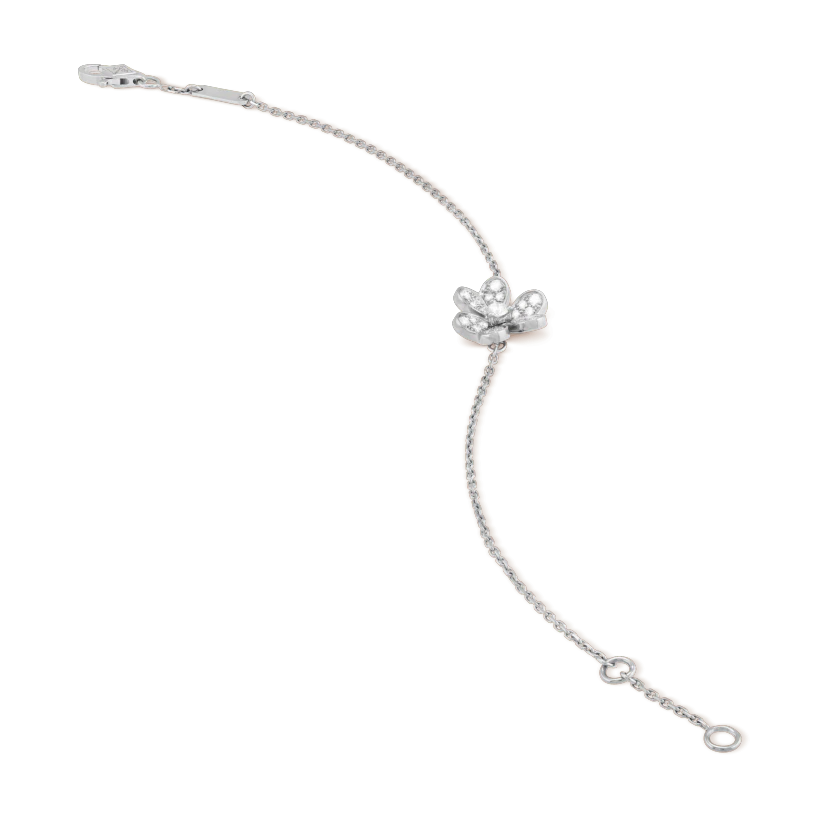 [Solara Jewelry ]FRIVOLES SILBERBLUMEN-DIAMANT-ARMband