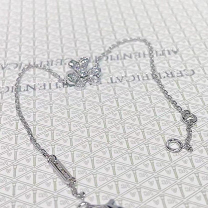 [Solara Jewelry ]FRIVOLES SILBERBLUMEN-DIAMANT-ARMband