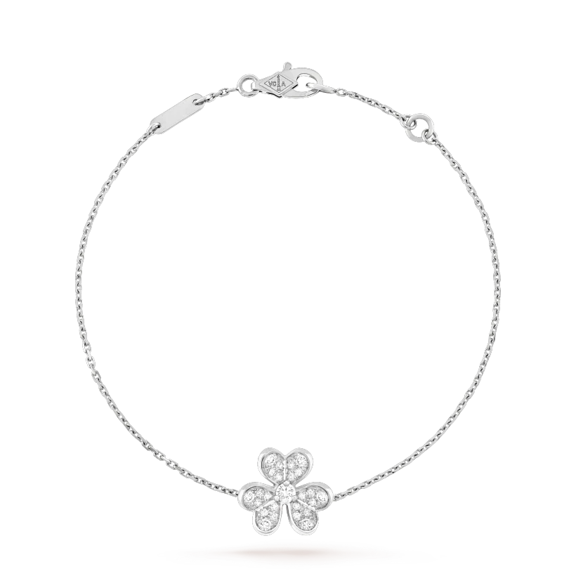 [Solara Jewelry ]FRIVOLES SILBERBLUMEN-DIAMANT-ARMband