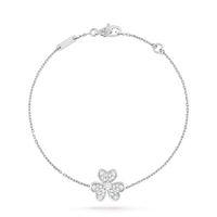 [Solara Jewelry ]FRIVOLE SILVER FLOWER DIAMOND BRACELET