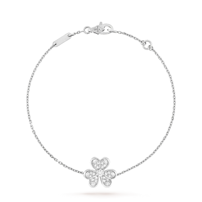 [Solara Jewelry ]FRIVOLES SILBERBLUMEN-DIAMANT-ARMband