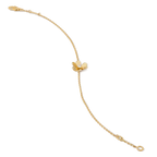 [Solara Jewelry ]FRIVOLE GOLD FLOWER PINK MALACHITE BRACELET