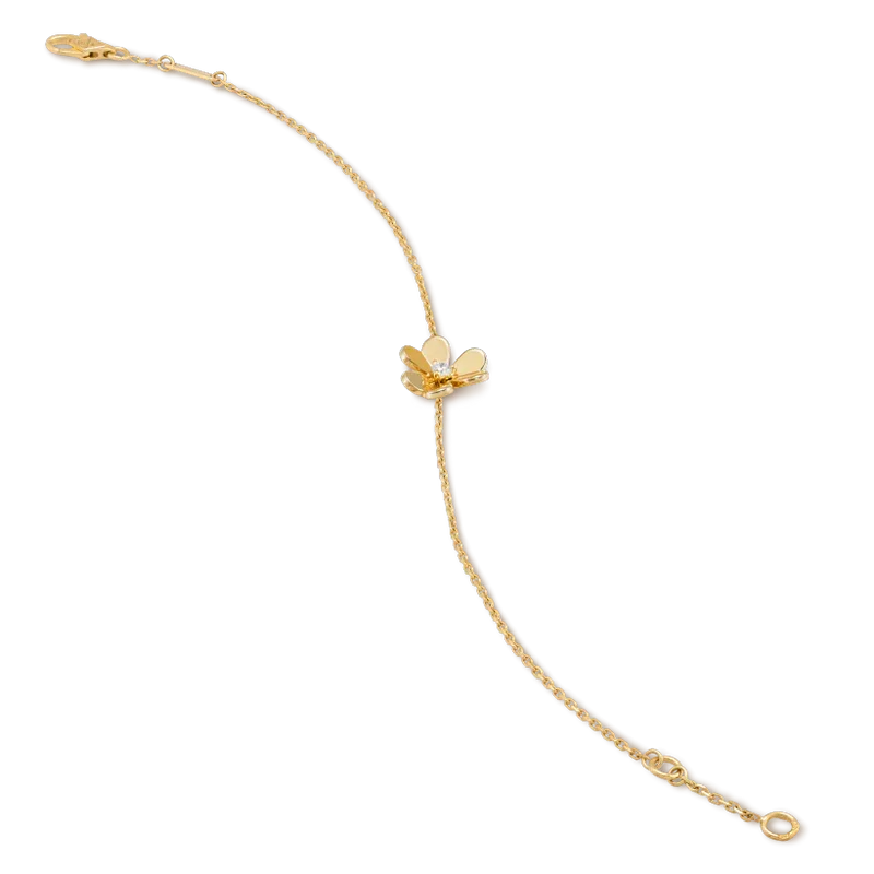 [Solara Jewelry ]FRIVOLE GOLD FLOWER PINK MALACHITE BRACELET