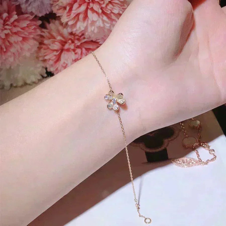 [Solara Jewelry ]FRIVOLE GOLD BLUMEN DIAMANTEN ARMBAND
