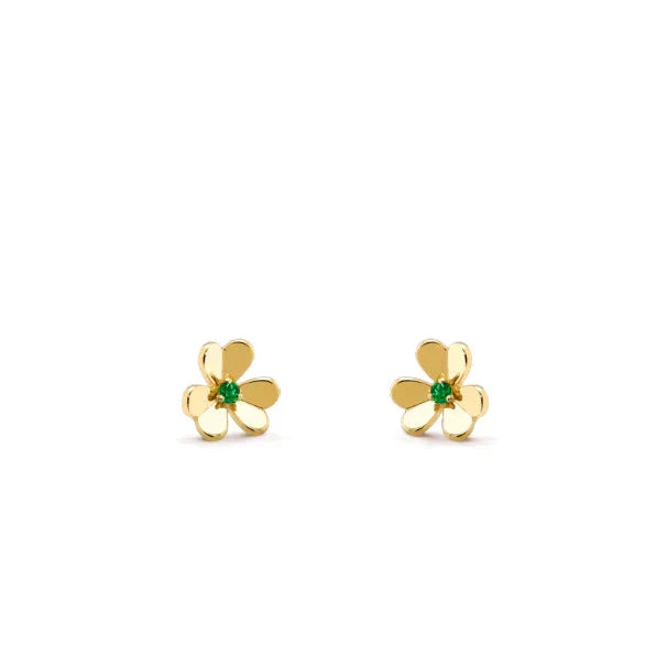 [Solara Jewelry ]FRIVOLE  FLOWER MALACHITE EARRINGS