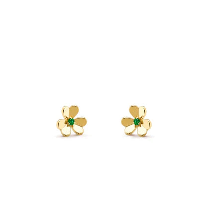 [Solara Jewelry ]FRIVOLE フラワー マラカイト イヤリング