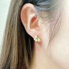 [Solara Jewelry ]FRIVOLE BLUMEN MALACHIT OHRRINGE