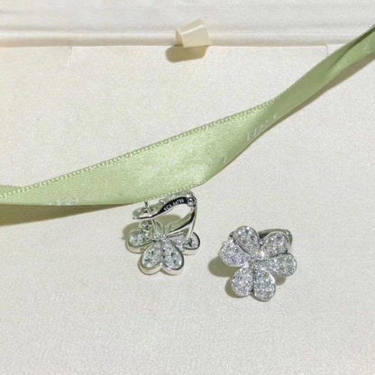 [Solara Jewelry ]FRIVOLE SILBER BLUMEN DIAMANT OHRRINGE