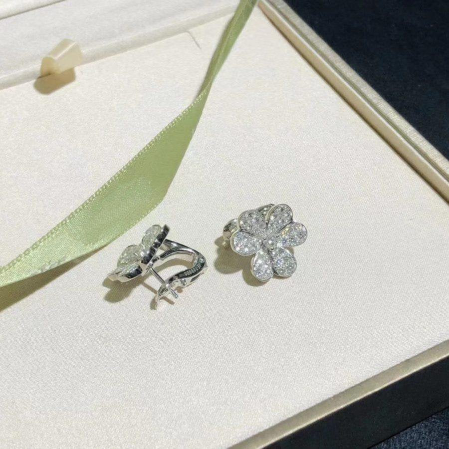 [Solara Jewelry ]FRIVOLE SILBER BLUMEN DIAMANT OHRRINGE