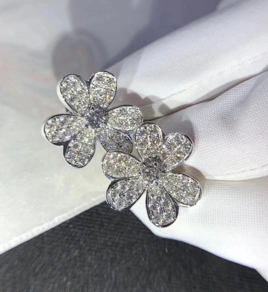 [Solara Jewelry ]FRIVOLE SILBER BLUMEN DIAMANT OHRRINGE