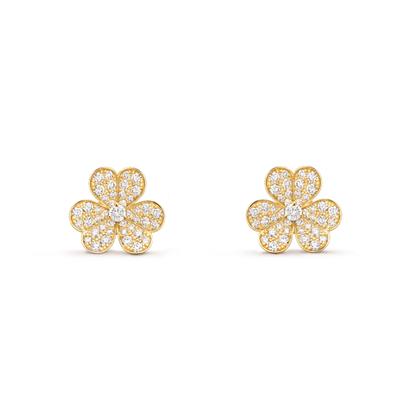 [Solara Jewelry ]FRIVOLE GOLD FLOWER DIAMOND EARRINGS