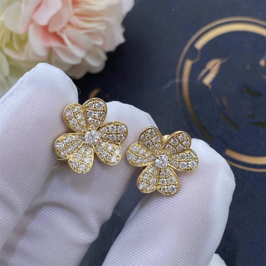 [Solara Jewelry ]FRIVOLE GOLDBLUMEN-DIAMANT-OHRRINGE