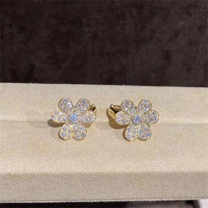 [Solara Jewelry ]FRIVOLE GOLDBLUMEN-DIAMANT-OHRRINGE