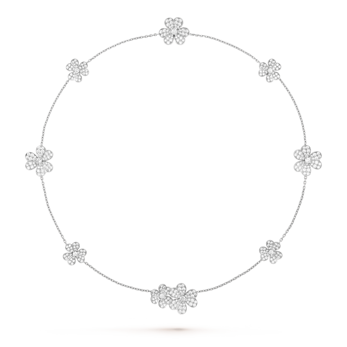 [Solara Jewelry ]FRIVOLE SILVER 9 BLUMEN HALSKETTE