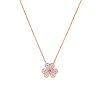 [Solara Jewelry ]FRIVOLE ROSE GOLD FLOWER DIAMOND NECKLACE