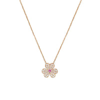 [Solara Jewelry ]FRIVOLE ROSE GOLD FLOWER DIAMOND NECKLACE