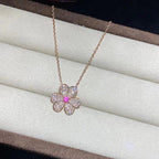 [Solara Jewelry ]FRIVOLE ROSÉGOLD BLUMEN-DIAMANT-HALSKETTE