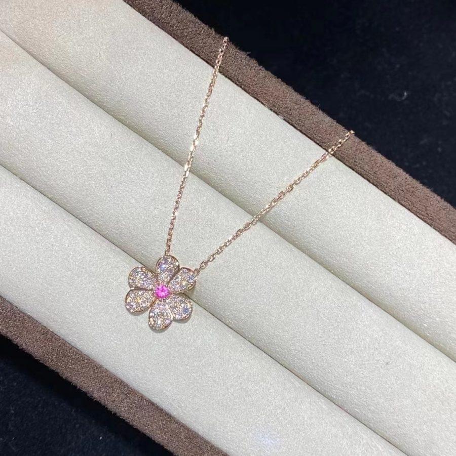 [Solara Jewelry ]FRIVOLE ROSÉGOLD BLUMEN-DIAMANT-HALSKETTE
