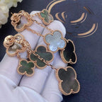 [Solara Jewelry ]CLOVER EARRINGS DARK MOP 4 MOTIFS ROSE GOLD