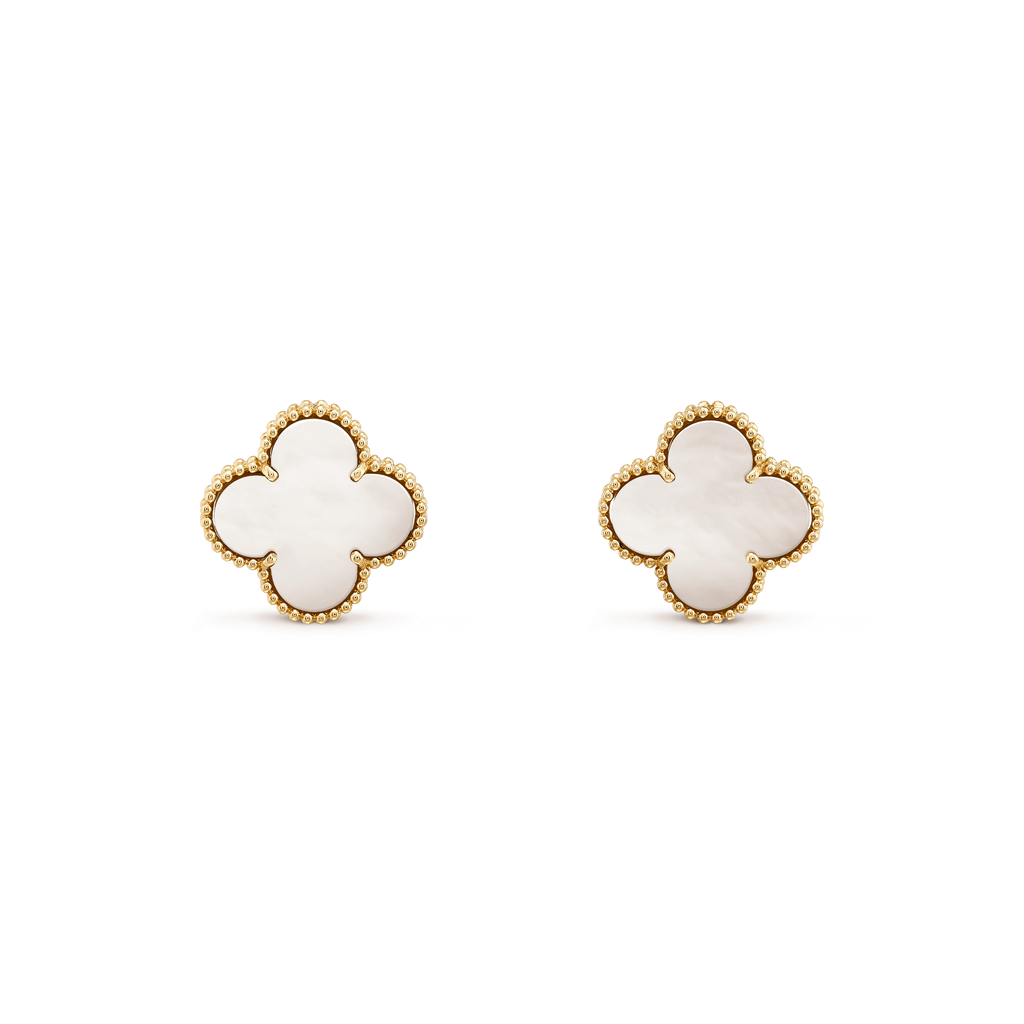 [Solara Jewelry ]クローバーミニゴールドイヤリング