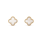 [Solara Jewelry ]クローバーミニゴールドイヤリング