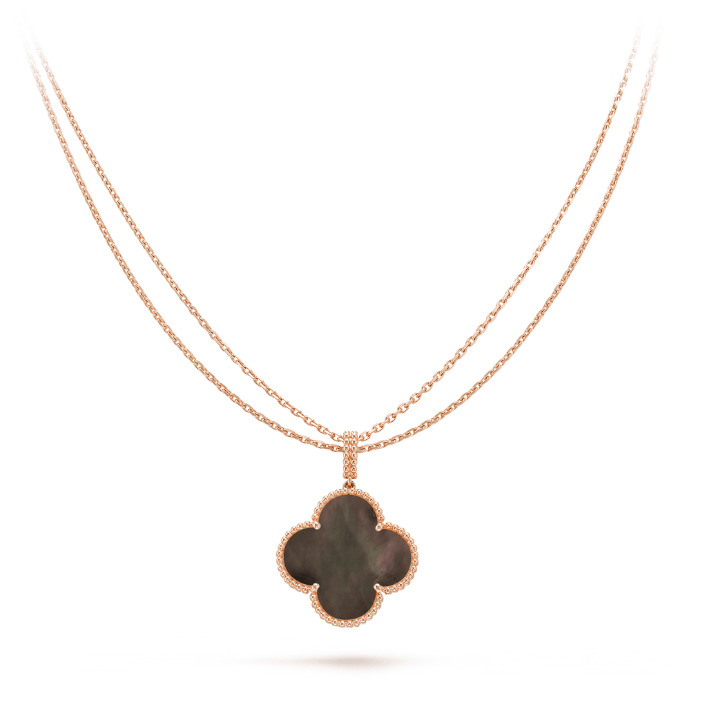 [Solara Jewelry ]KLEE 25MM GOLD DUNKLE PERLMUTT GROSSE KLEEHALSKETTE