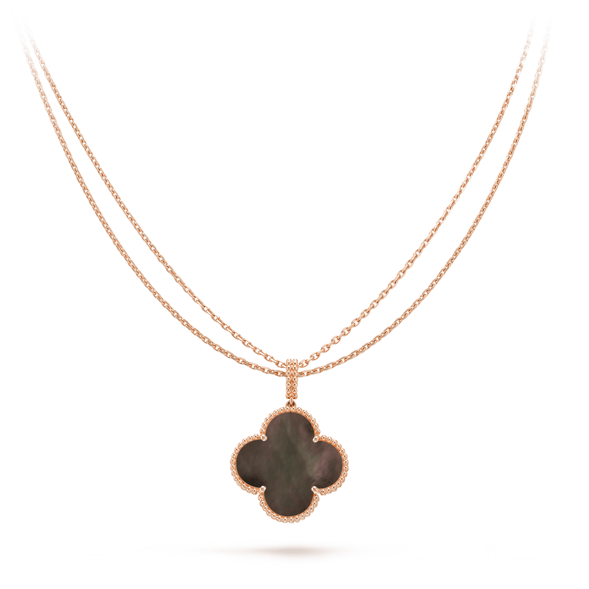 [Solara Jewelry ]KLEE 25MM GOLD DUNKLE PERLMUTT GROSSE KLEEHALSKETTE