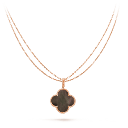[Solara Jewelry ]KLEE 25MM GOLD DUNKLE PERLMUTT GROSSE KLEEHALSKETTE
