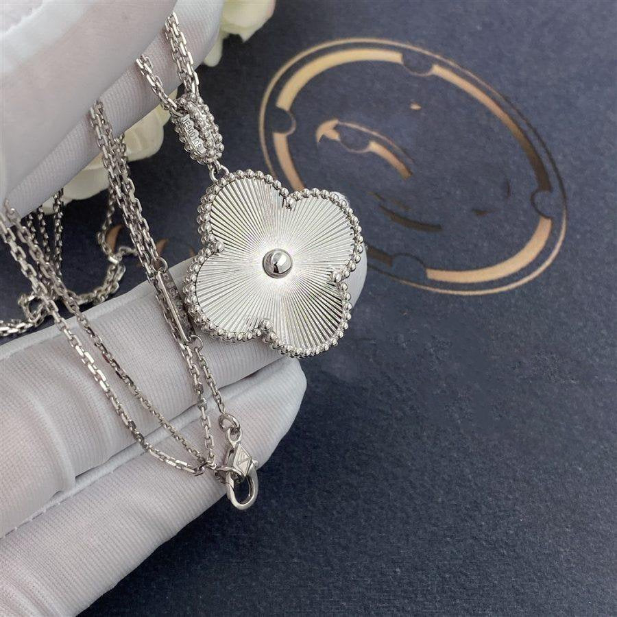 [Solara Jewelry ]CLOVER 25MM SILVER BIG CLOVER NECKLACE