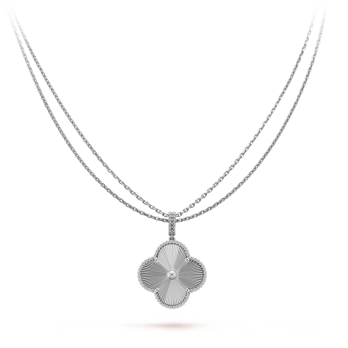 [Solara Jewelry ]CLOVER 25MM SILVER BIG CLOVER NECKLACE