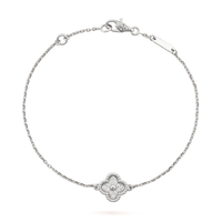 [Solara Jewelry ]CLOVER  SINGLE FLOWER BRACELET SILVER