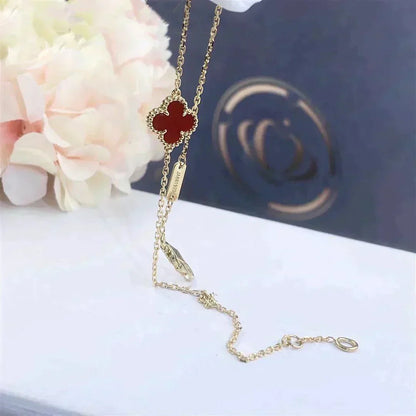[Solara Jewelry ]KLEE KARNEOL EINZELNE BLUMENARMBAND