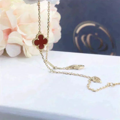 [Solara Jewelry ]KLEE KARNEOL EINZELNE BLUMENARMBAND
