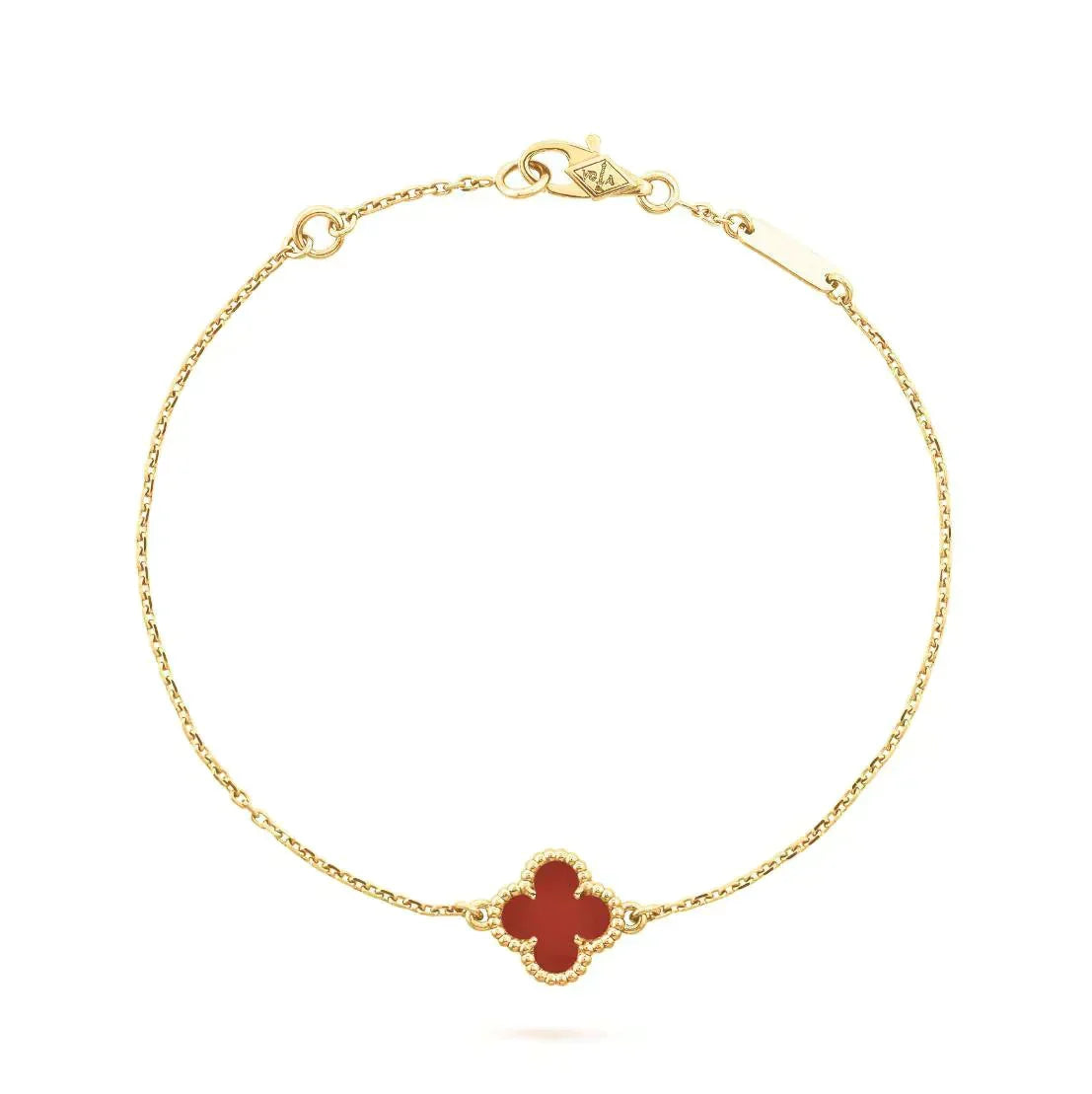 [Solara Jewelry ]KLEE KARNEOL EINZELNE BLUMENARMBAND
