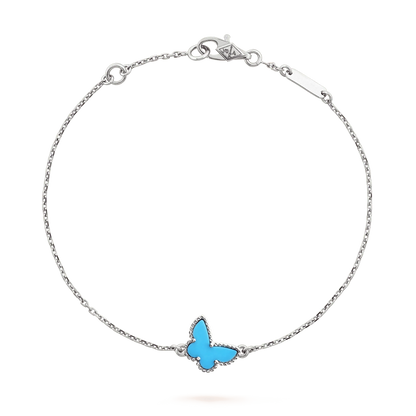 [Solara Jewelry ]バタフライ ターコイズ バタフライ ブレスレット シルバー